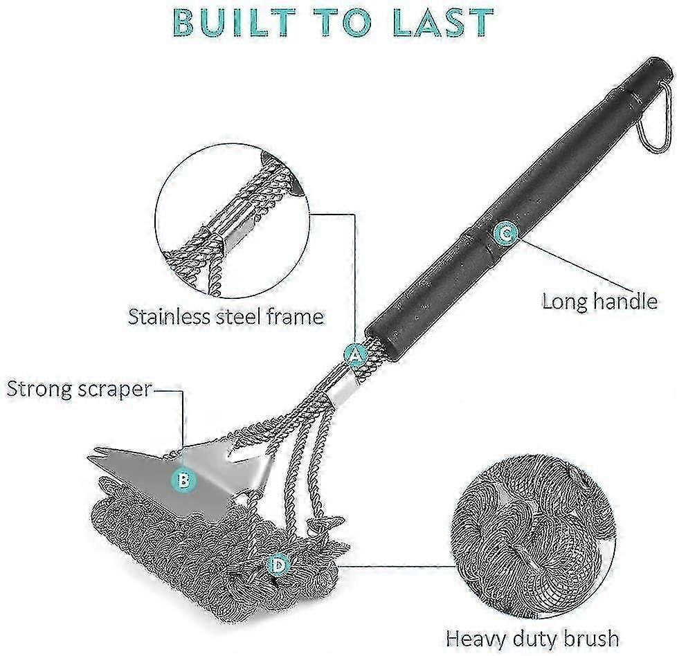 Barbecue Grill Brush And Scraper - Stainless Steel Bbq Brush