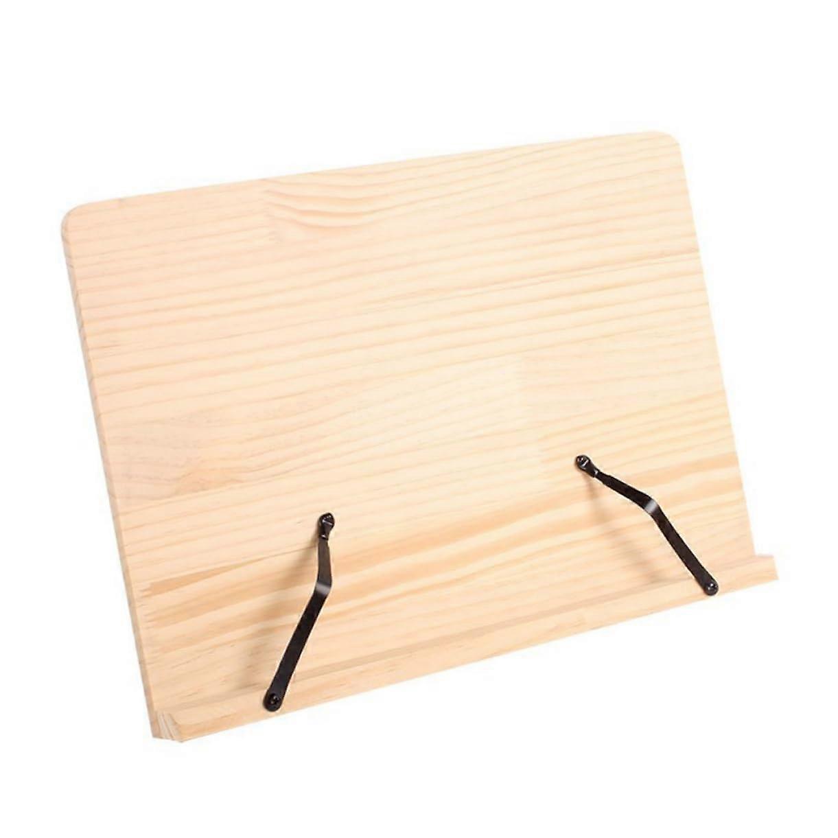 Djustable Buckle for Easy Adjustment Wooden Desktop Book Stand Reading Shelf for Students and Artists
