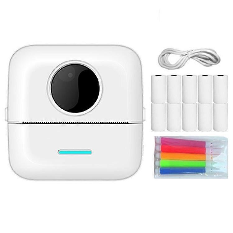 X5 Wireless Thermal Photo Printer Pocket Label Maker with Printing Paper + Color Pen
