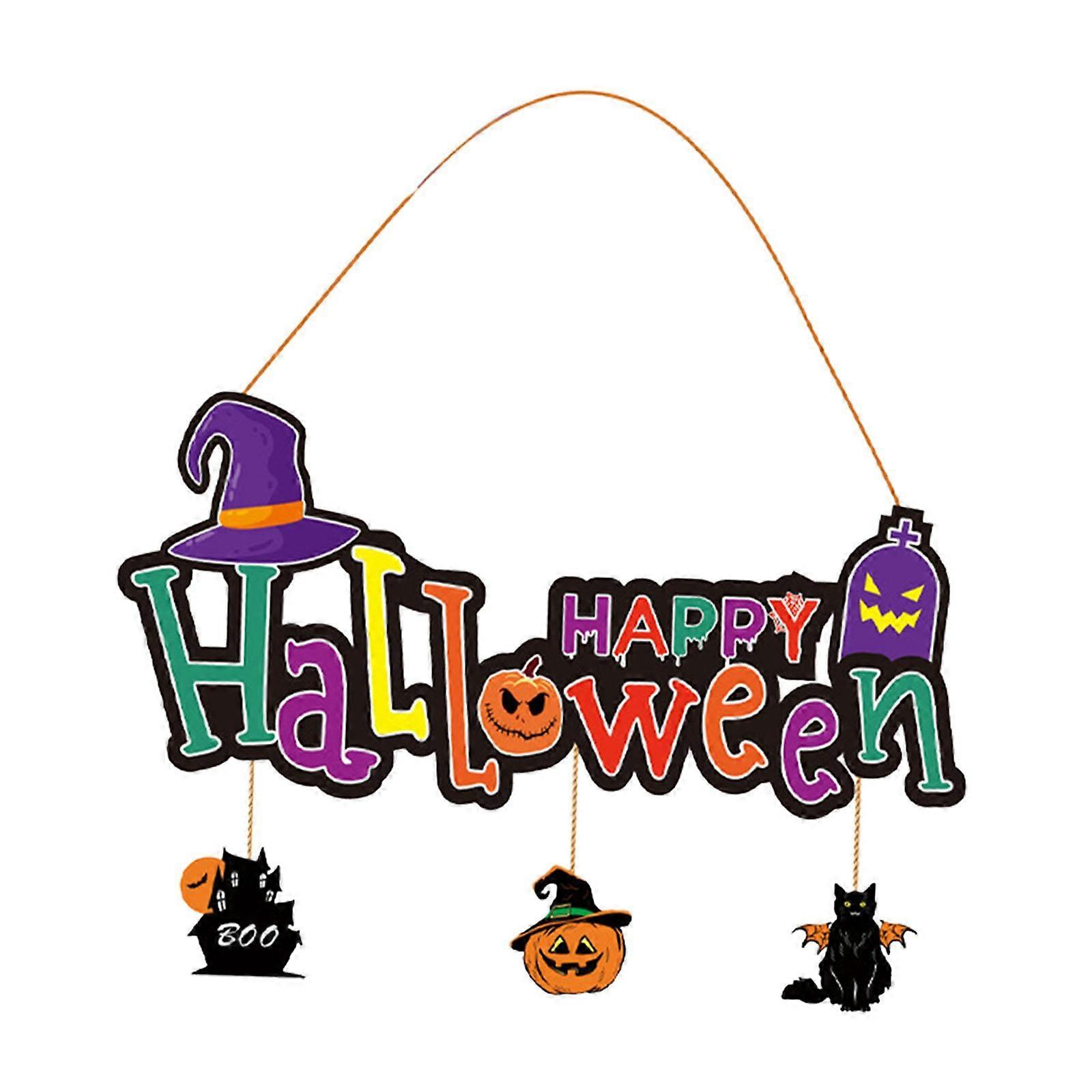 Placa de Pendurar Halloween, Prática, Assustadora Placa de Boas-Vindas Halloween