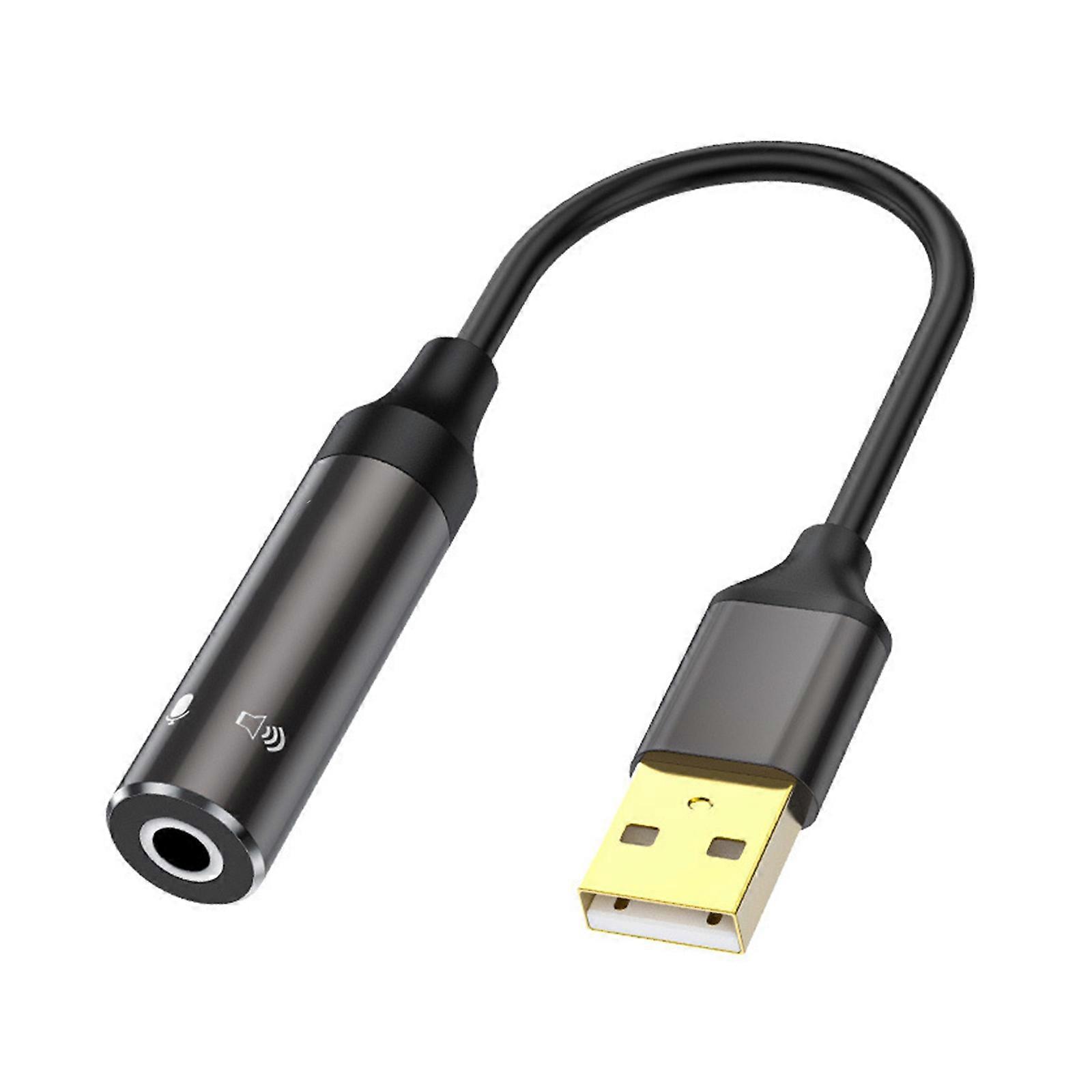 USB Sound Card Adapter With 3.5mm Auditory Port External Sound Card Easy To Use Enhances Auditory Experience