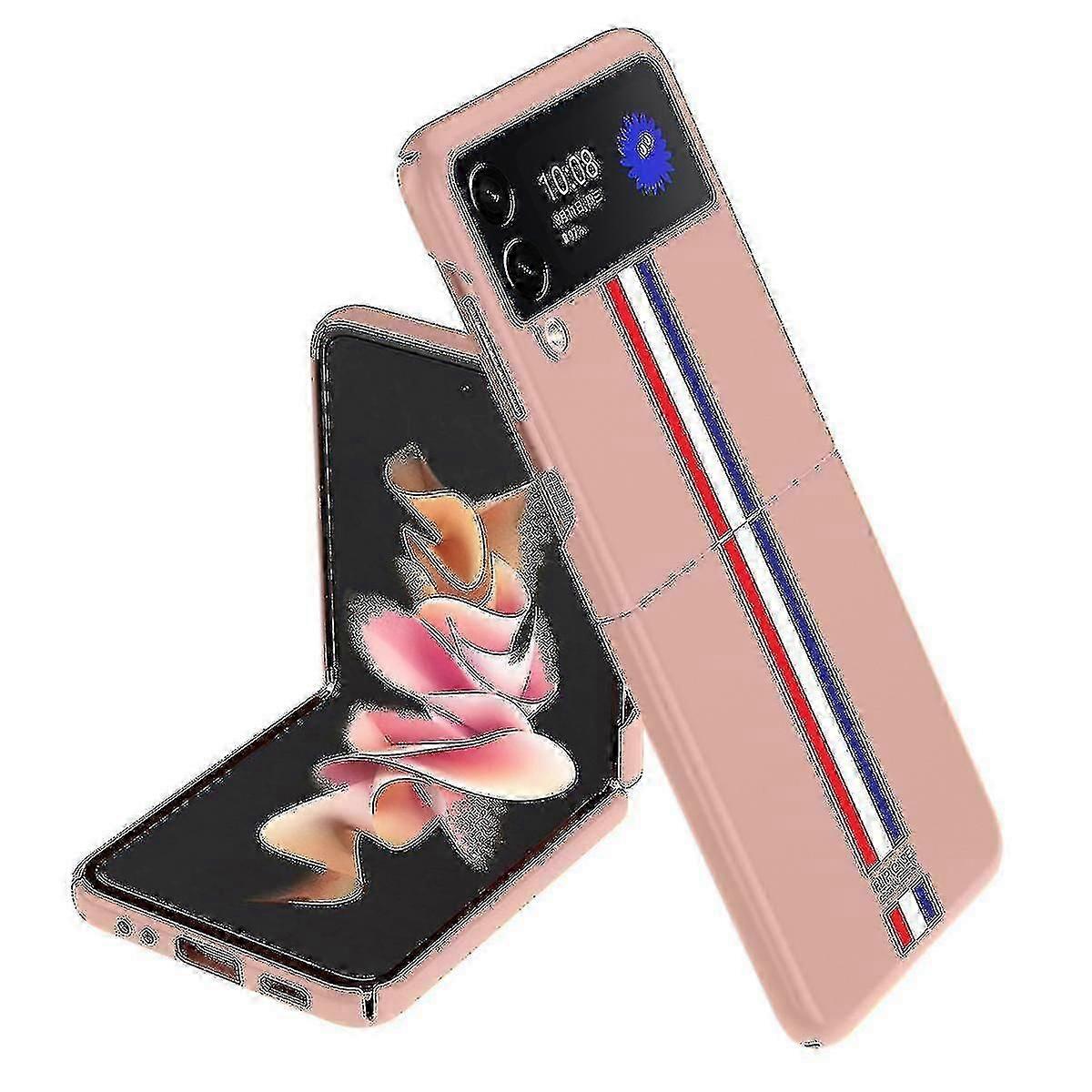 Folding Ultra-thin Pc Phone Case For Samsung Galaxy Z Flip 3- Rose Gold New Model