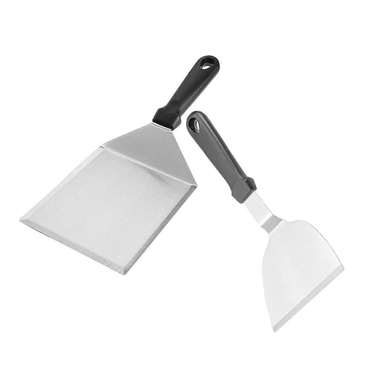 Spatula Set Two-Piece With Ergonomic Handle Stainless Steel Grilling Utensils For Grill
