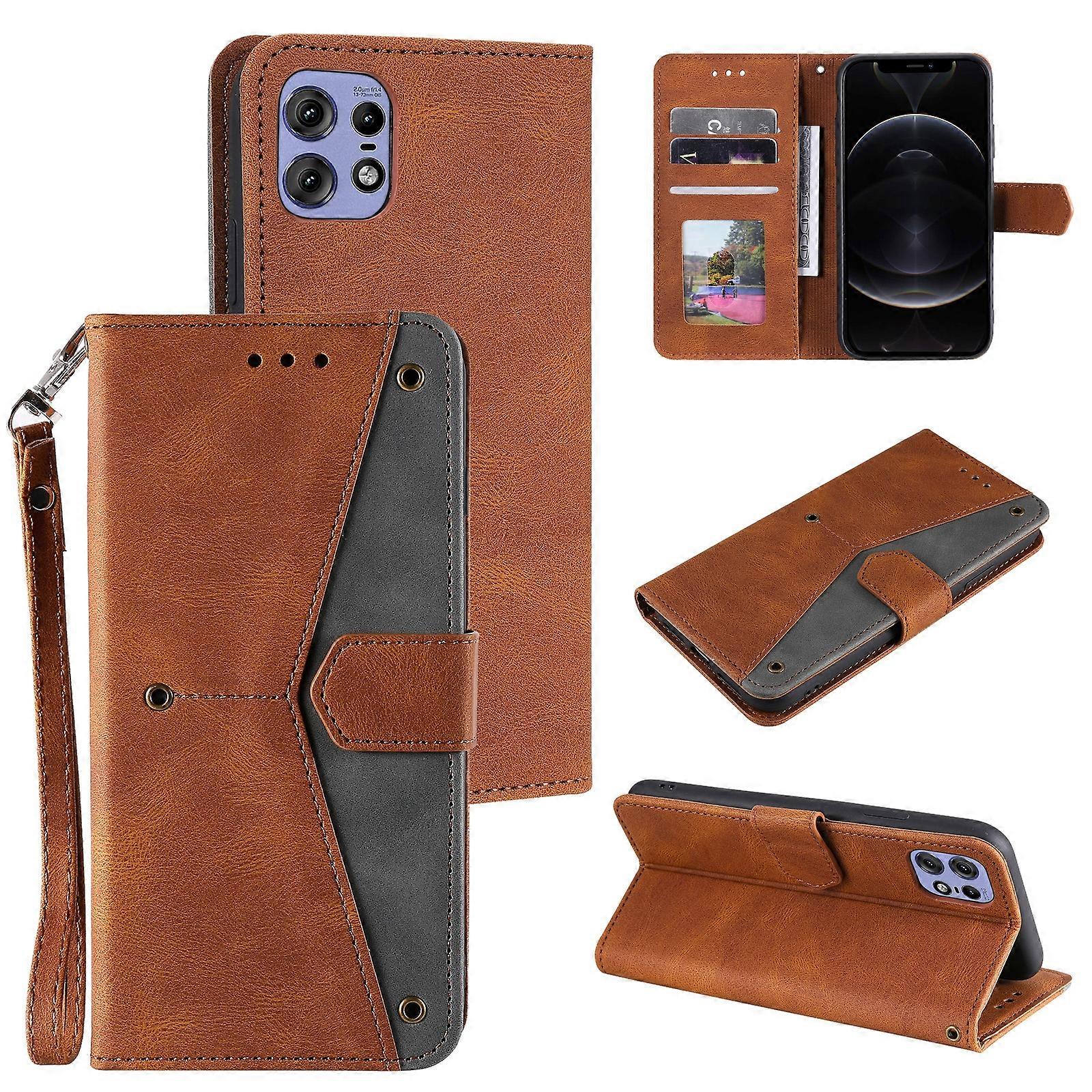 Nail Skin Feel Stitching Calf Texture Leather Phone Case