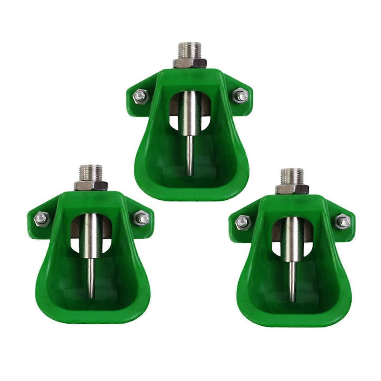 3-Pack Pig Waterers – Stainless Steel Drinking Bowls for Sheep and Goats on Farms – No Water Waste