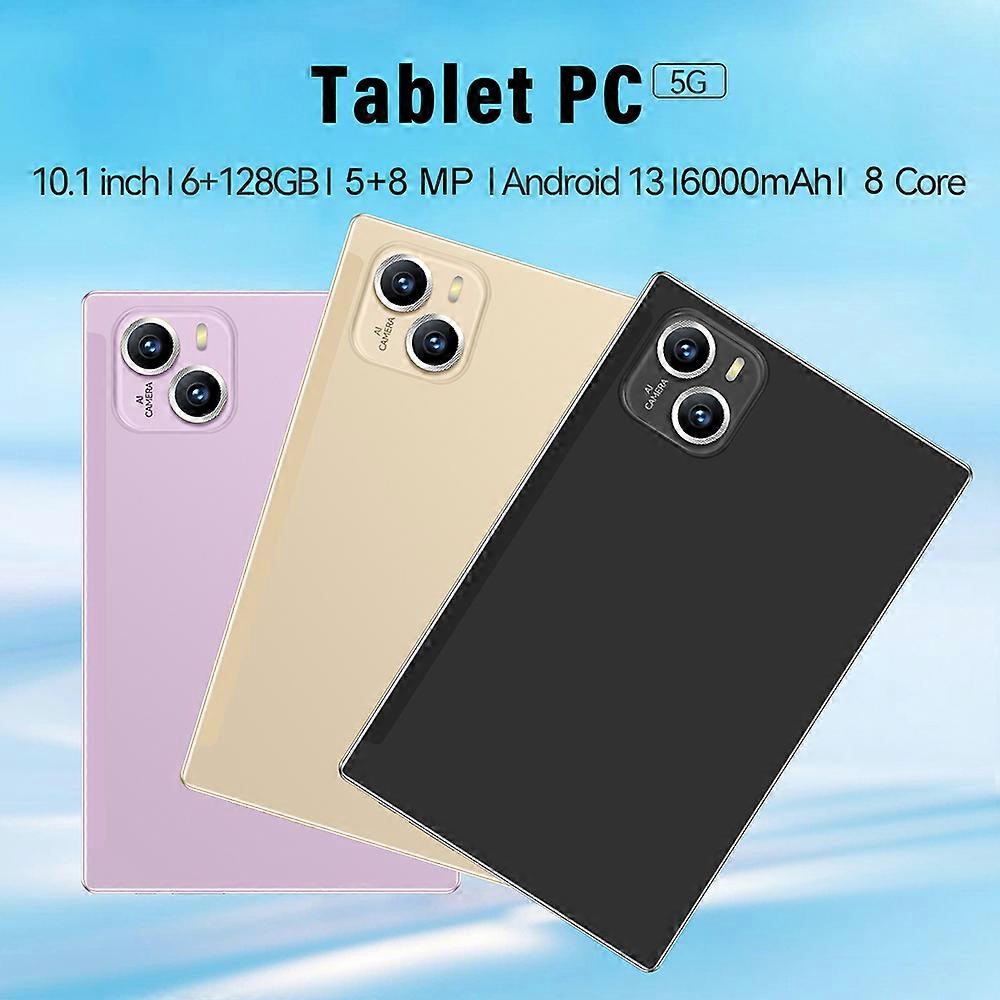Tablet 6GB+128GB 10.1 inch 1960*1080 High-Clear Android13 4G Calling 10-Core MT6797 Processor 128GB Expandable Memory 5G Network, WiFi 6000mAh Batter