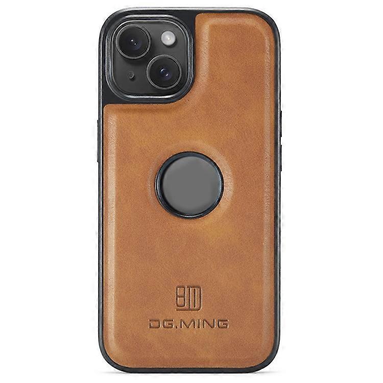 DG.MING Compatible For iPhone 14 Case Scratch-proof Full Side Leather Coating Phone Shell