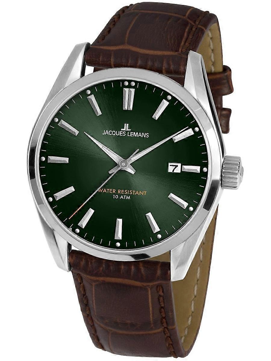 Jacques Lemans Brun Äkta Läder Derby 1-1859D Herrklocka