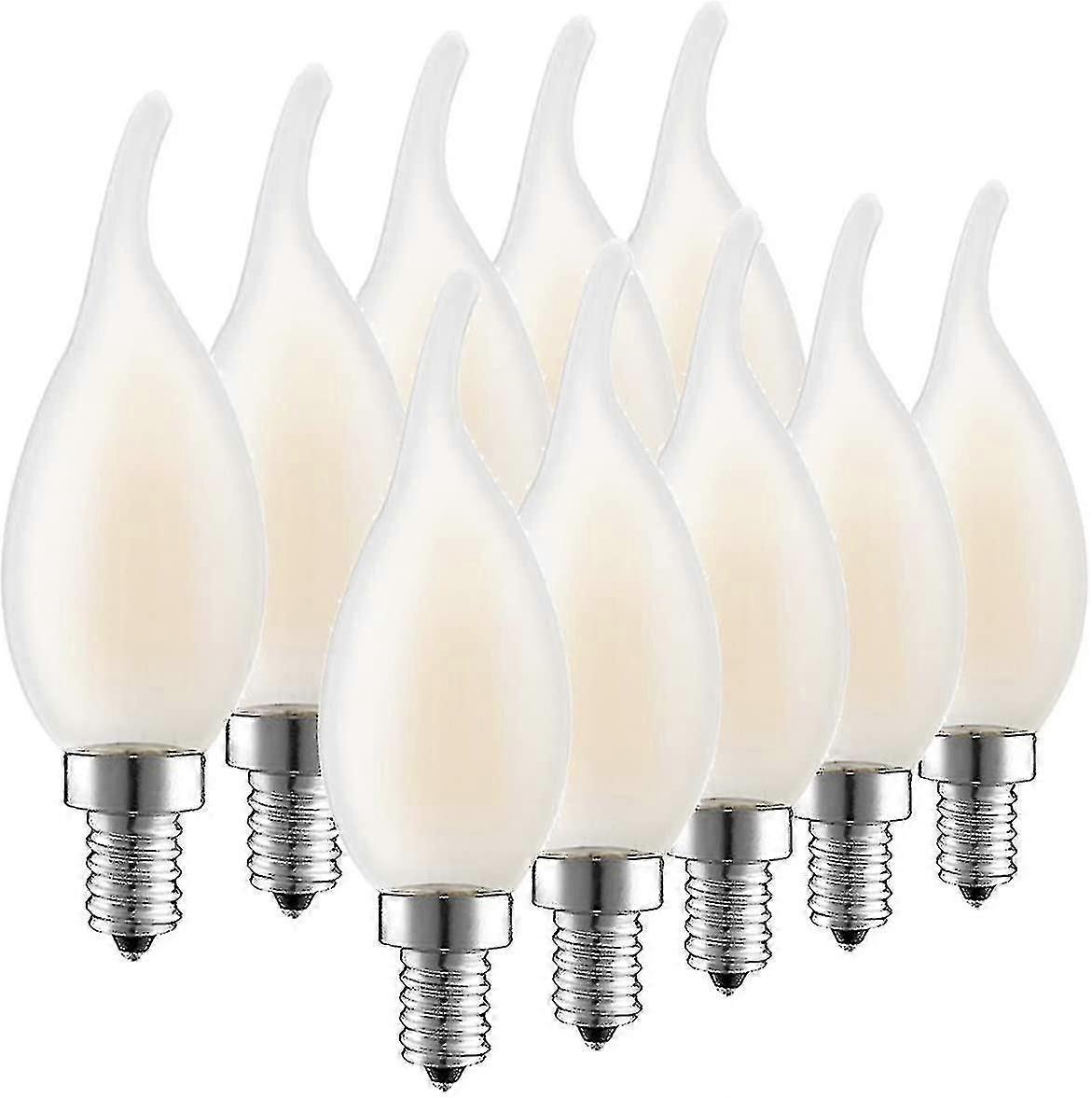 Ampoules LED à filament flamme E14 4 W à intensité variable, lot de 10 (équivalent à une ampoule à incandescence)