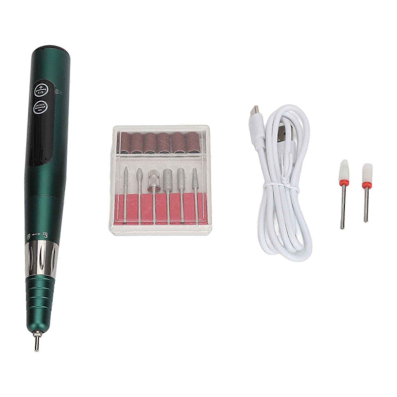 Electronic Nail File Set Portable Rechargeable Type C USB Electric Nail Drill Machine for Manicure
