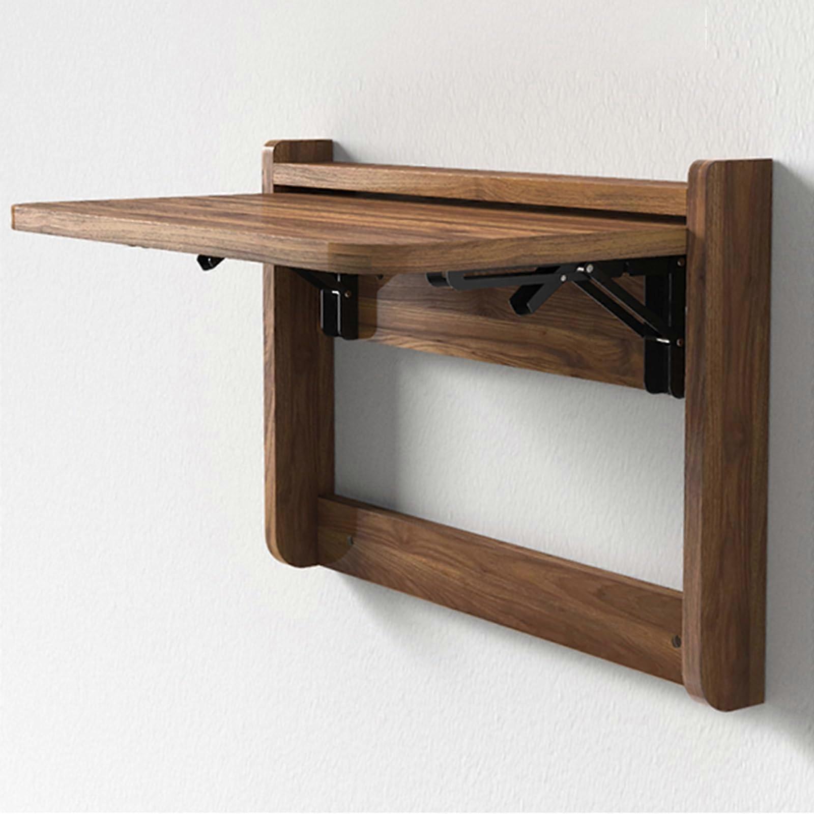Foldable desk for wall mounting, entrance table, kitchen, home bar, walnut 2518.5in