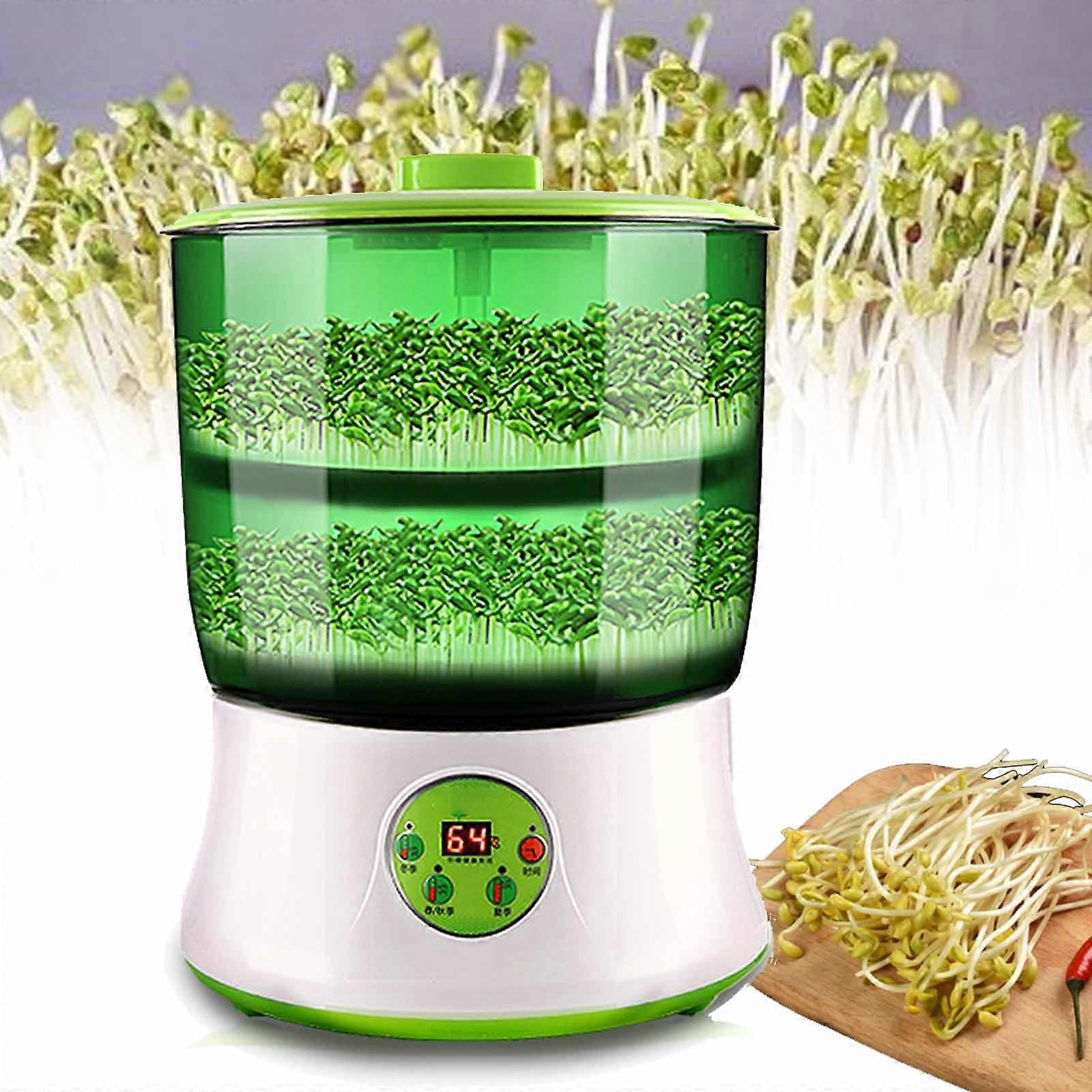 Bean Sprouting Machine 360 Degree Irrigation Automatic Sprout System 8-Hour Power Outage Backup