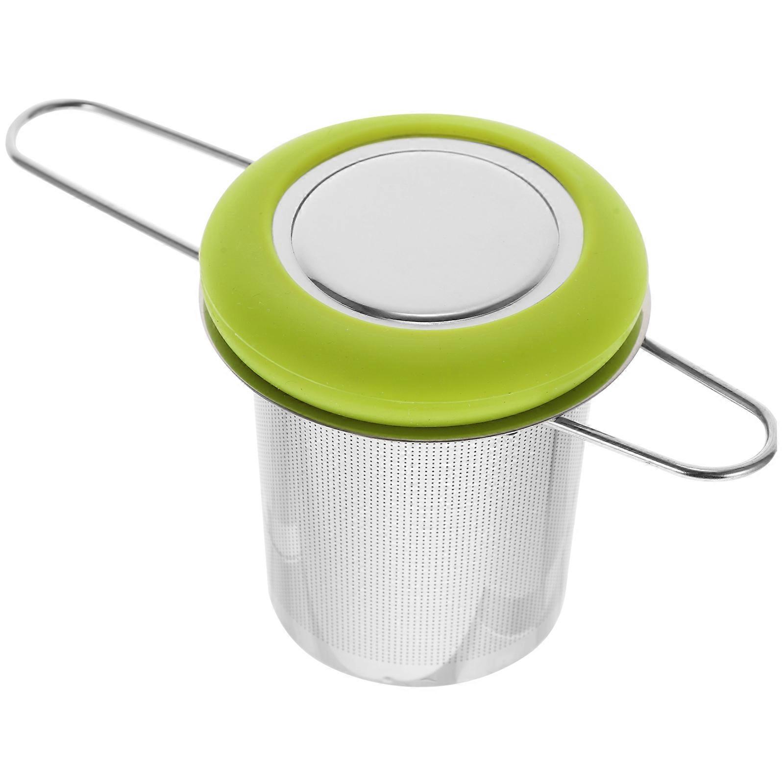 Stainless Steel Folding Tea Infuser with Long Handle, Fine Mesh Strainer for Loose Leaf Tea, Easy to Clean for
