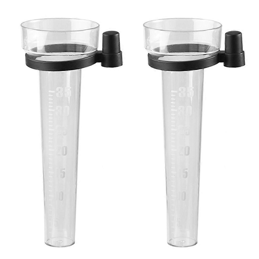 Reusable Rain Gauge Single Type for Meteorological Statistics Light Green 2Pcs