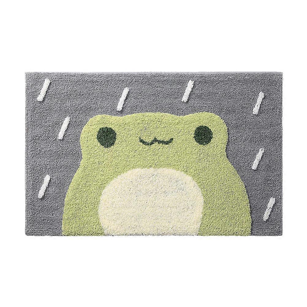 Bath Mats For Bathroom Floor Flocking Design Anti-slip Mat Multi-colored 45x65cm Washroom Decor 1Pack