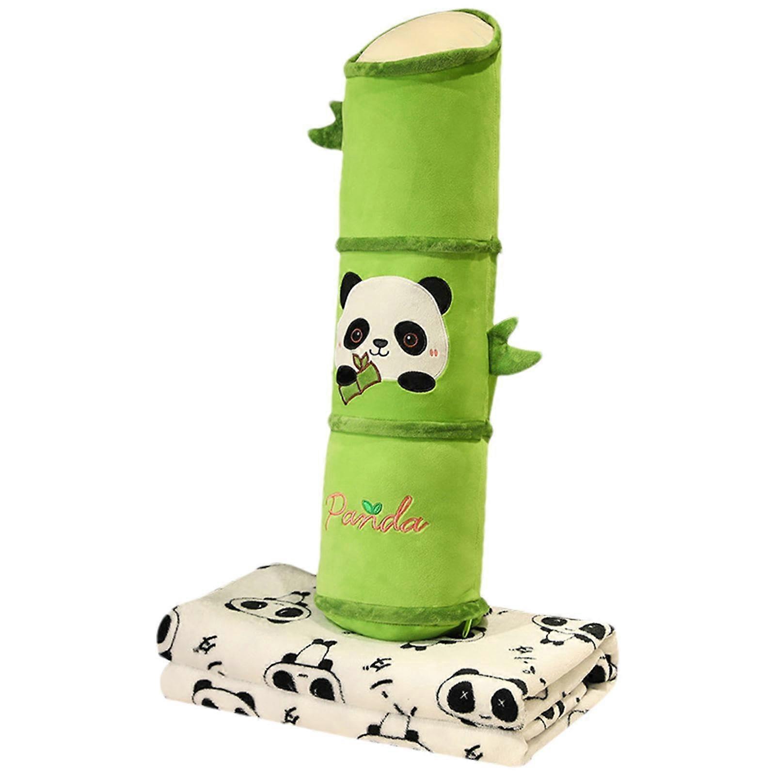 Travel Blanket and Pillow Funny Flight Blanket for Panda Plane, Combo Blanket with Travel Pillow