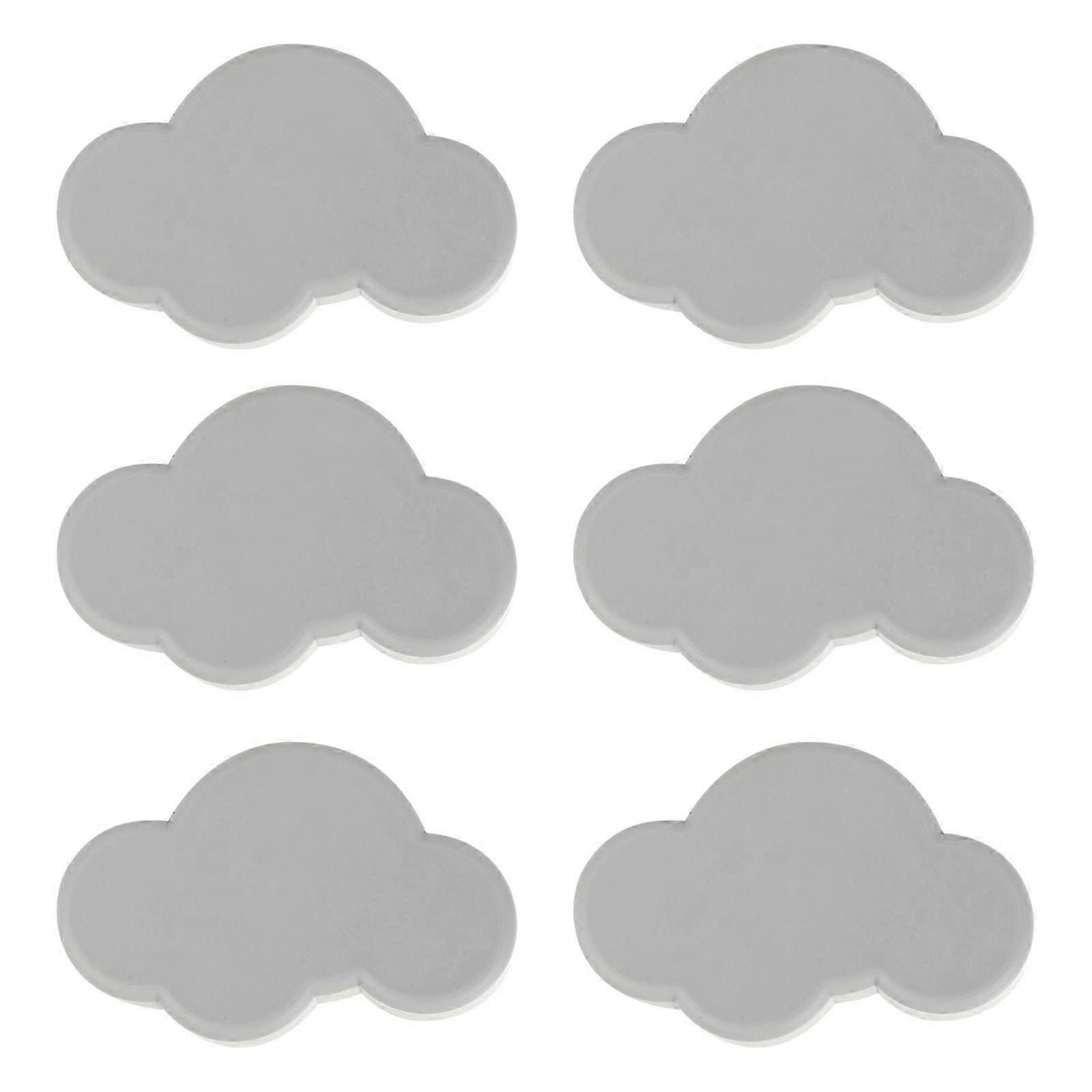 6pcs Cloud Shape Kids Cabinet Handle-Grey 5.4X3.5X2CM