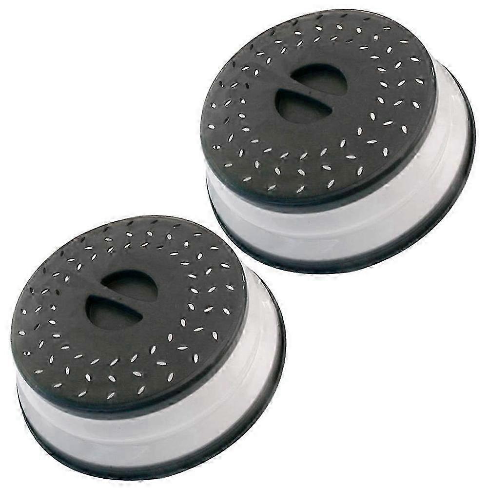 2 Pack Collapsible Microwave Splatter Cover, with Easy Grip Handle hwy