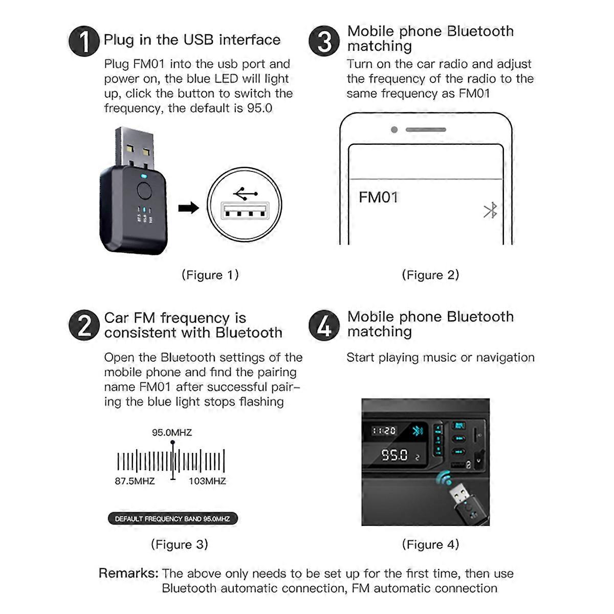 5X FM Transmitter Car Wireless Bluetooth 5.1 Radio Modulator Car Kit Handsfree Audio Adapter No Dela