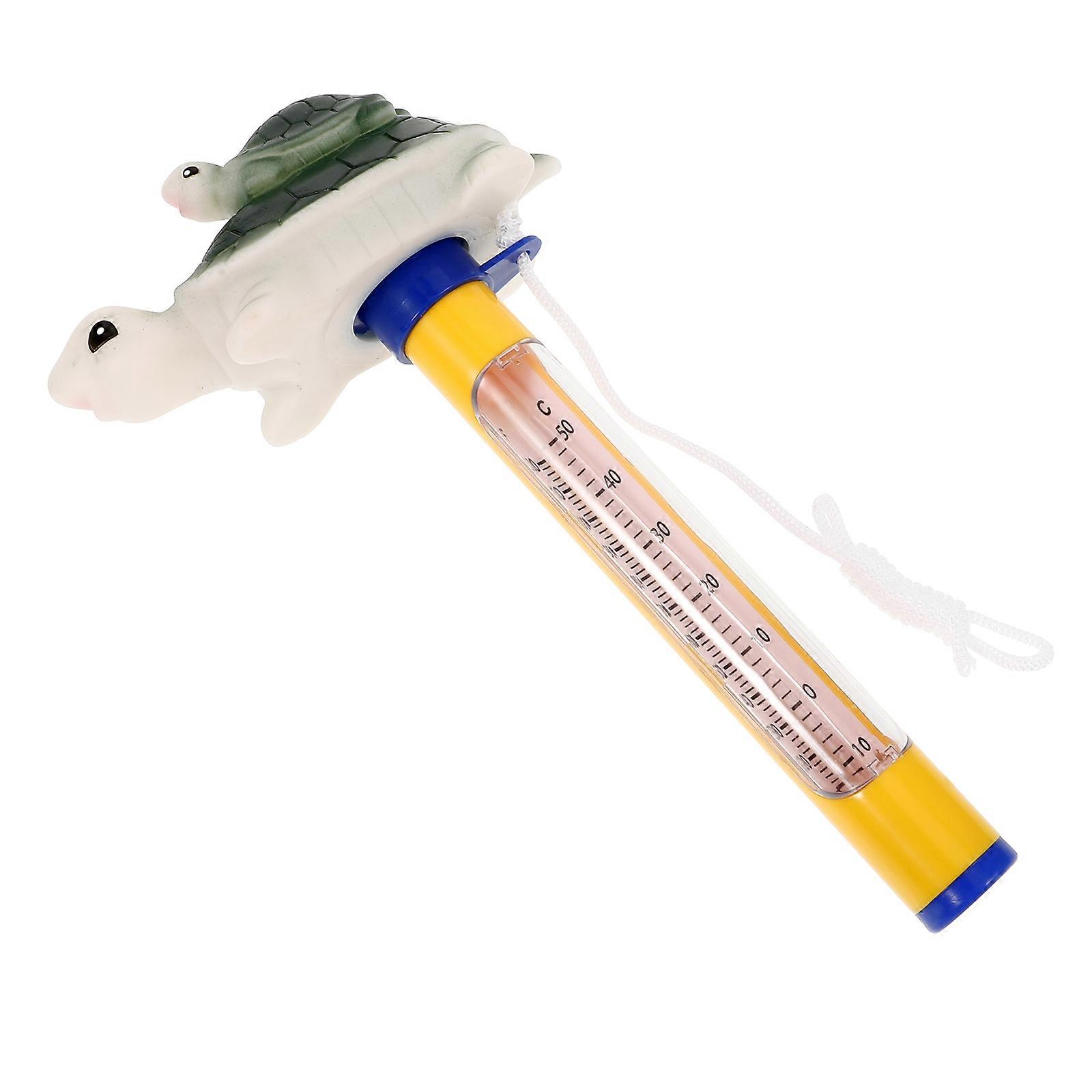 Cartoon Turtle Floating Pool Thermometer – Accurate Water Temperature Gauge for Pools, Spas, Hot Tubs & Fishponds – Lightweight Design with Dual