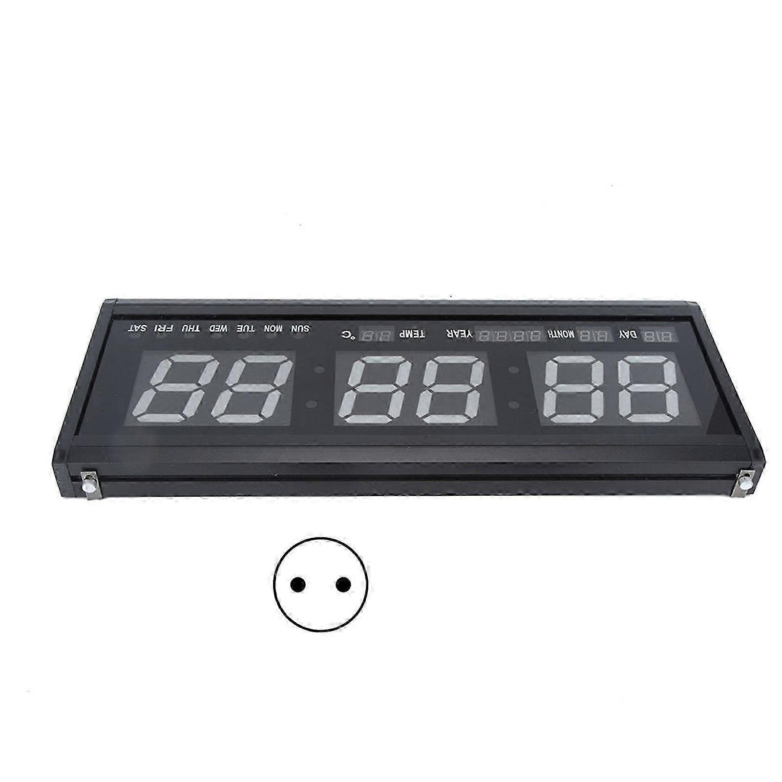 LED Wall Desk Alarm Clock with Calendar and Temperature Display