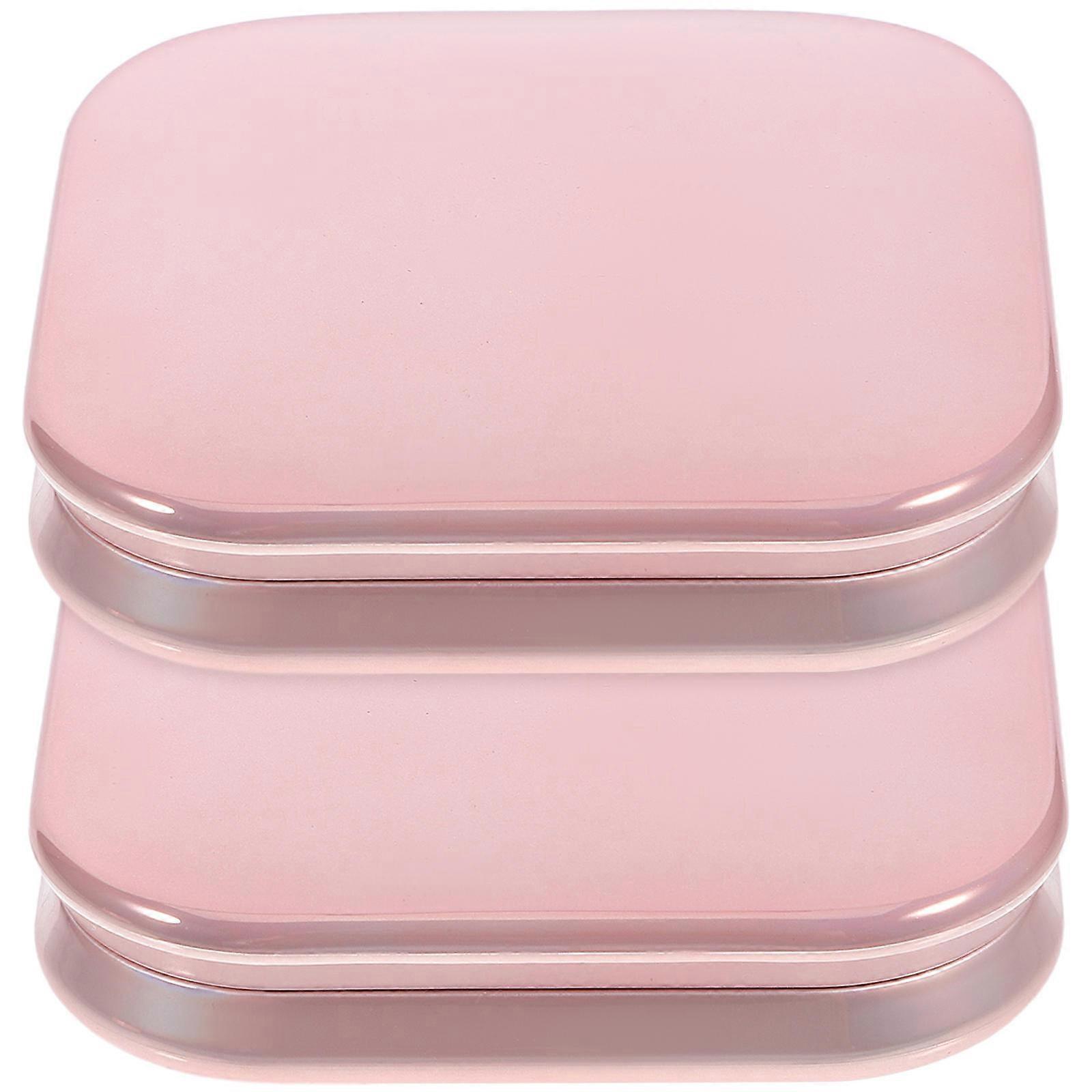 Empty Eyeshadow Tin Rectangle Eyeshadow Cases Travel 2.24X2.24X0.63in 2Pcs