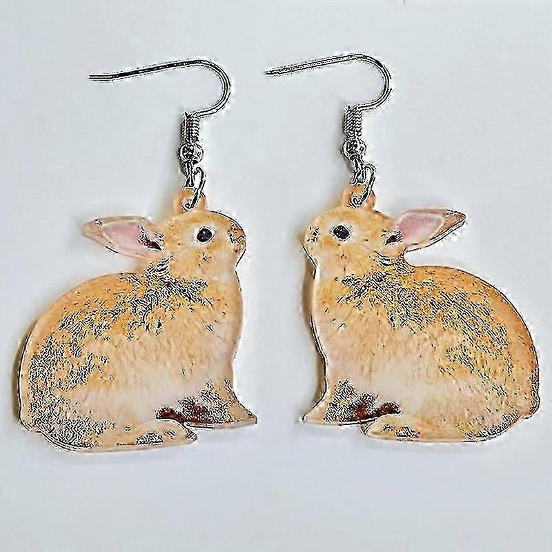 Easter Bunny Flower Basket Tone Earrings