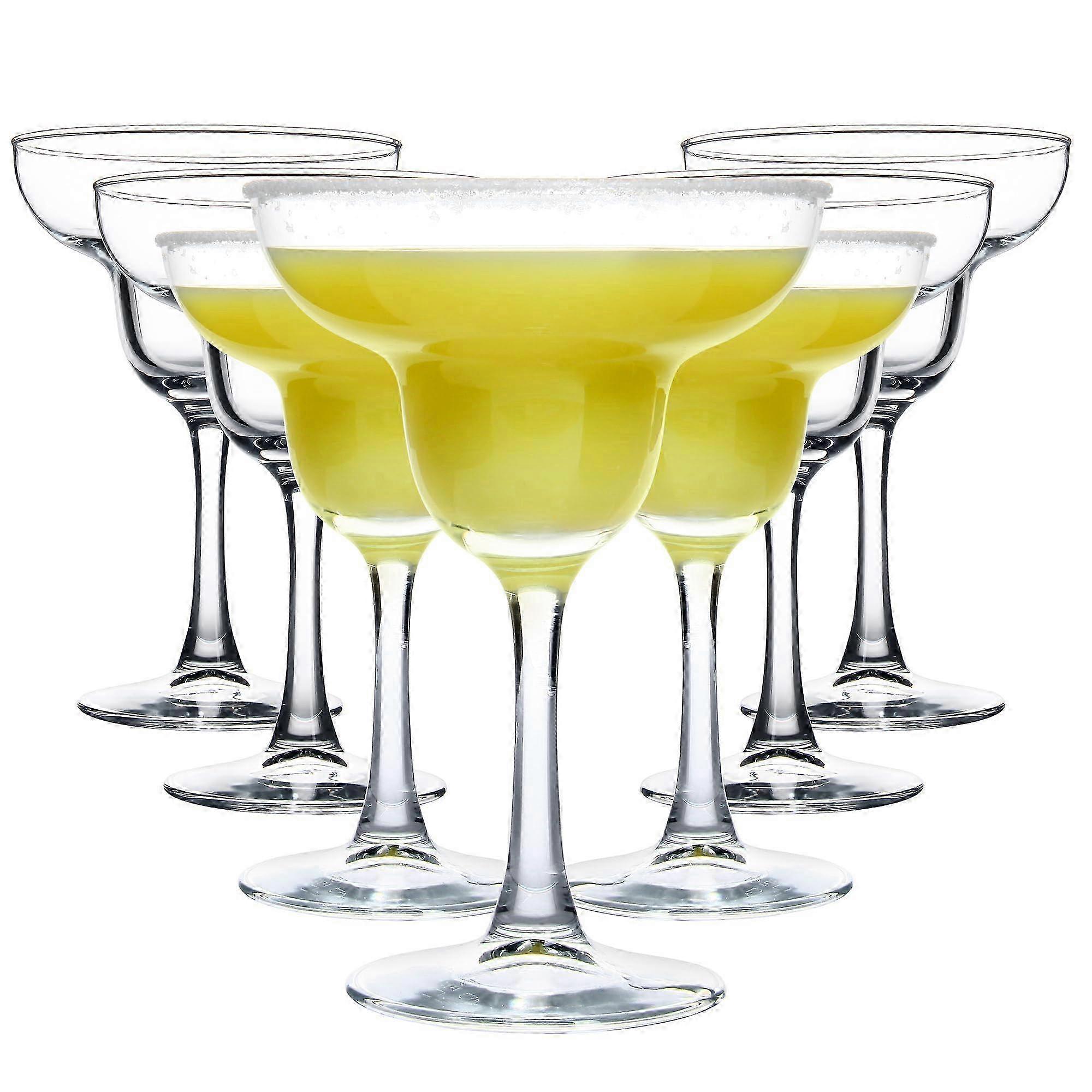 Set of 7 Classic Clear Margarita Glasses for Housewarming, Each with a 10 Ounce Capacity, Suitable for Any Occasion