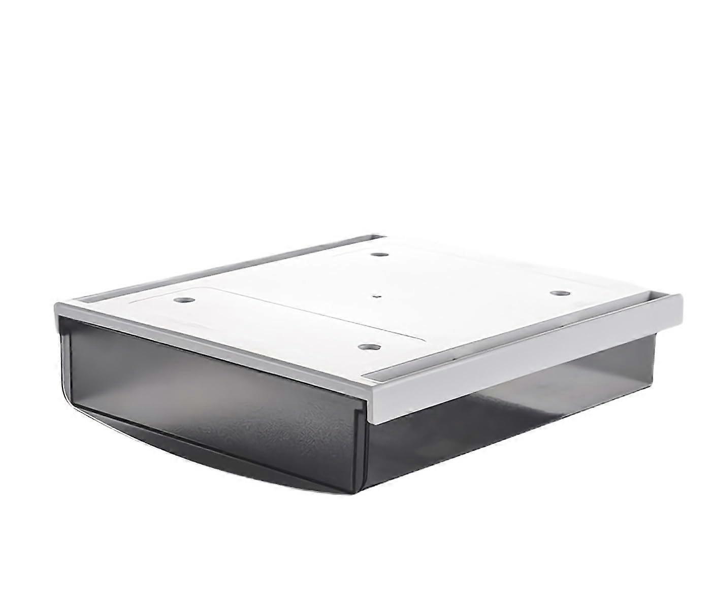 Underdesk Drawer, Matte Black, Self-Adhesive, Hidden Storage Box, 24 x 21 x 8 cm, Utensils Organizer