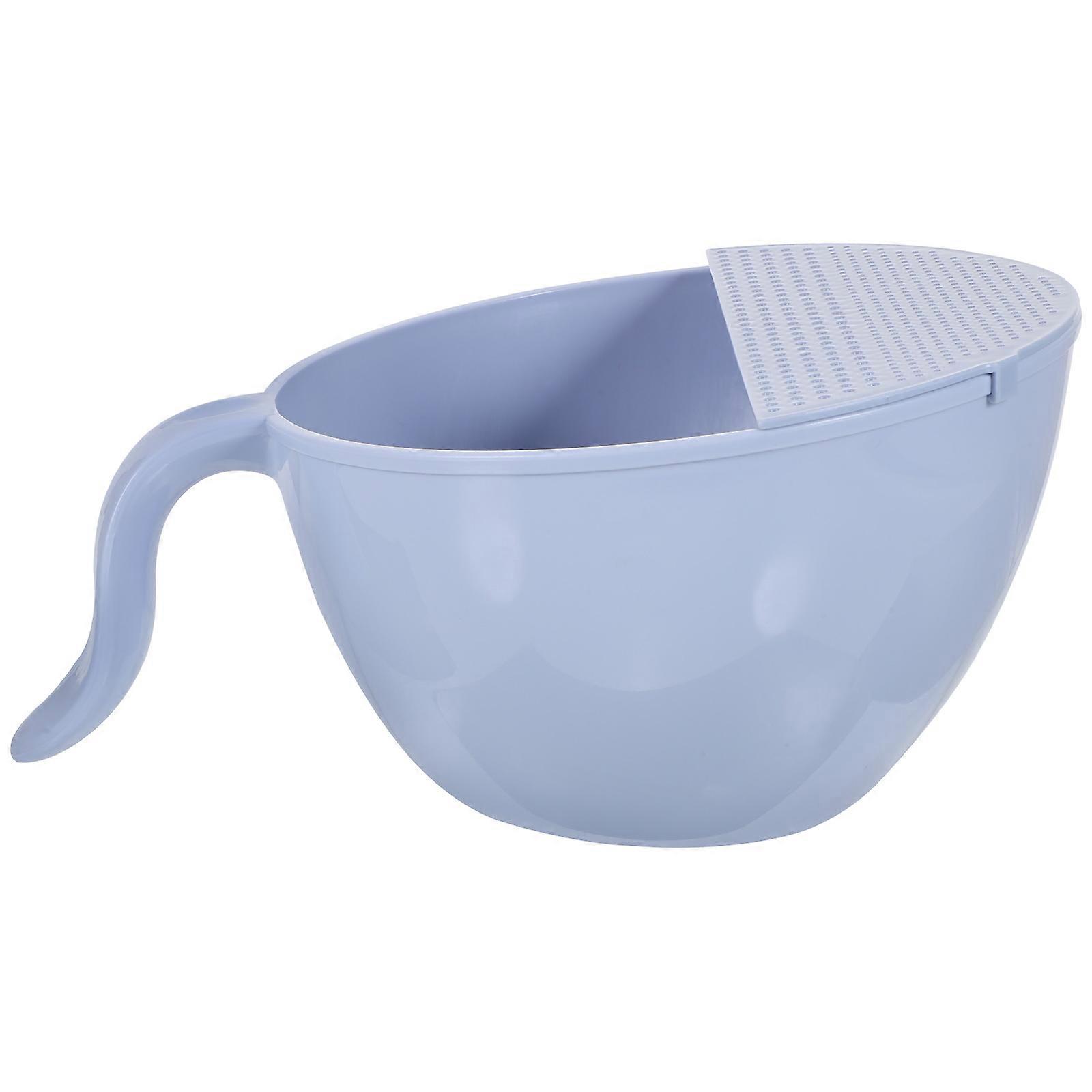 Mycí sítko Multifunkční kuchyňské sítko na rýži Blankytně modré 27.00X19.00X12.00CM Mytí zeleniny 1Set