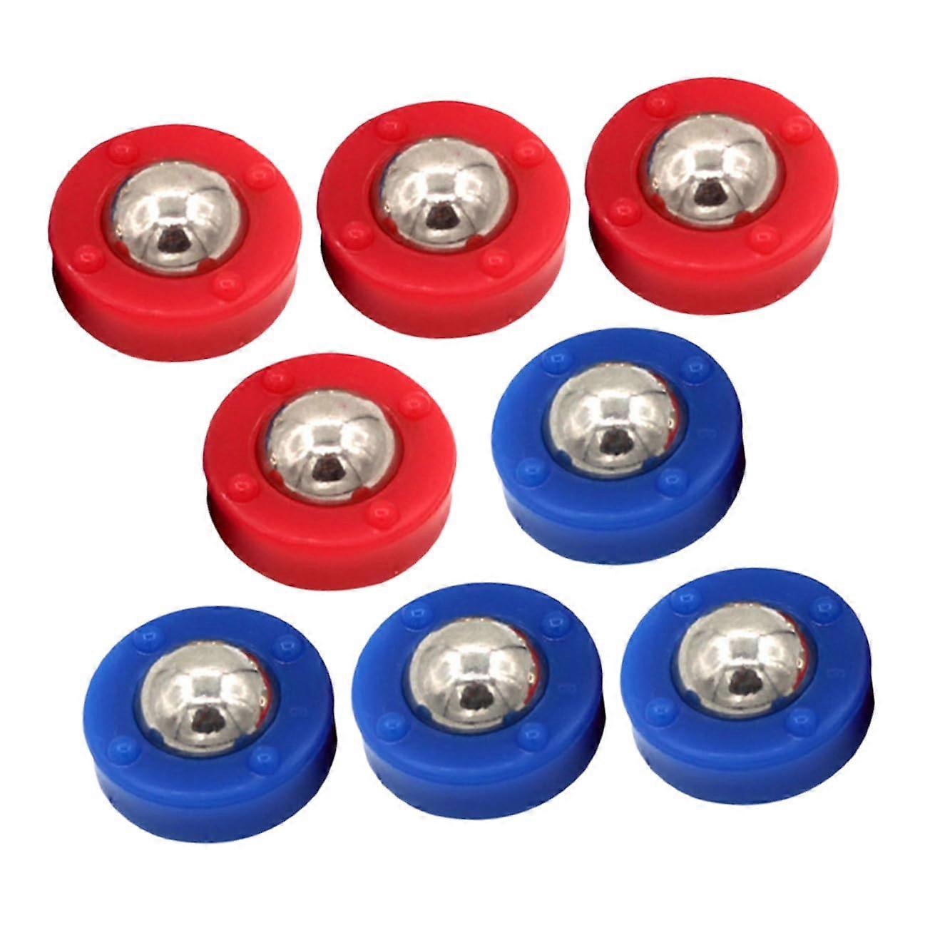 Table Game Shuffleboard 8-Piece Plastic Family Entertainment Set with Sliding Pucks and Easy Setup