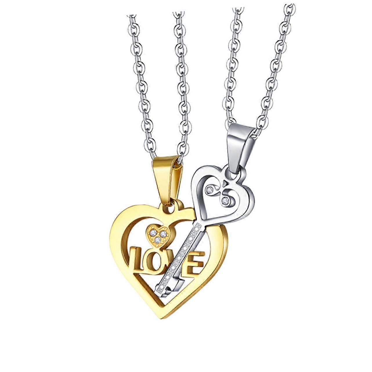 1Pc Necklace for Classic Heart Keychain with Chain Stylish for Valentine's Day Occasions Elegant Design