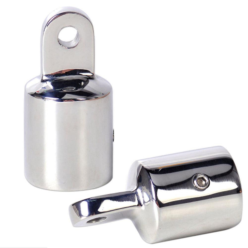 Acier inoxydable Top Fitting Hardware Marine Boat Yacht External Eye End Canopy Tube End Fits 7/8 » Od Tube rond