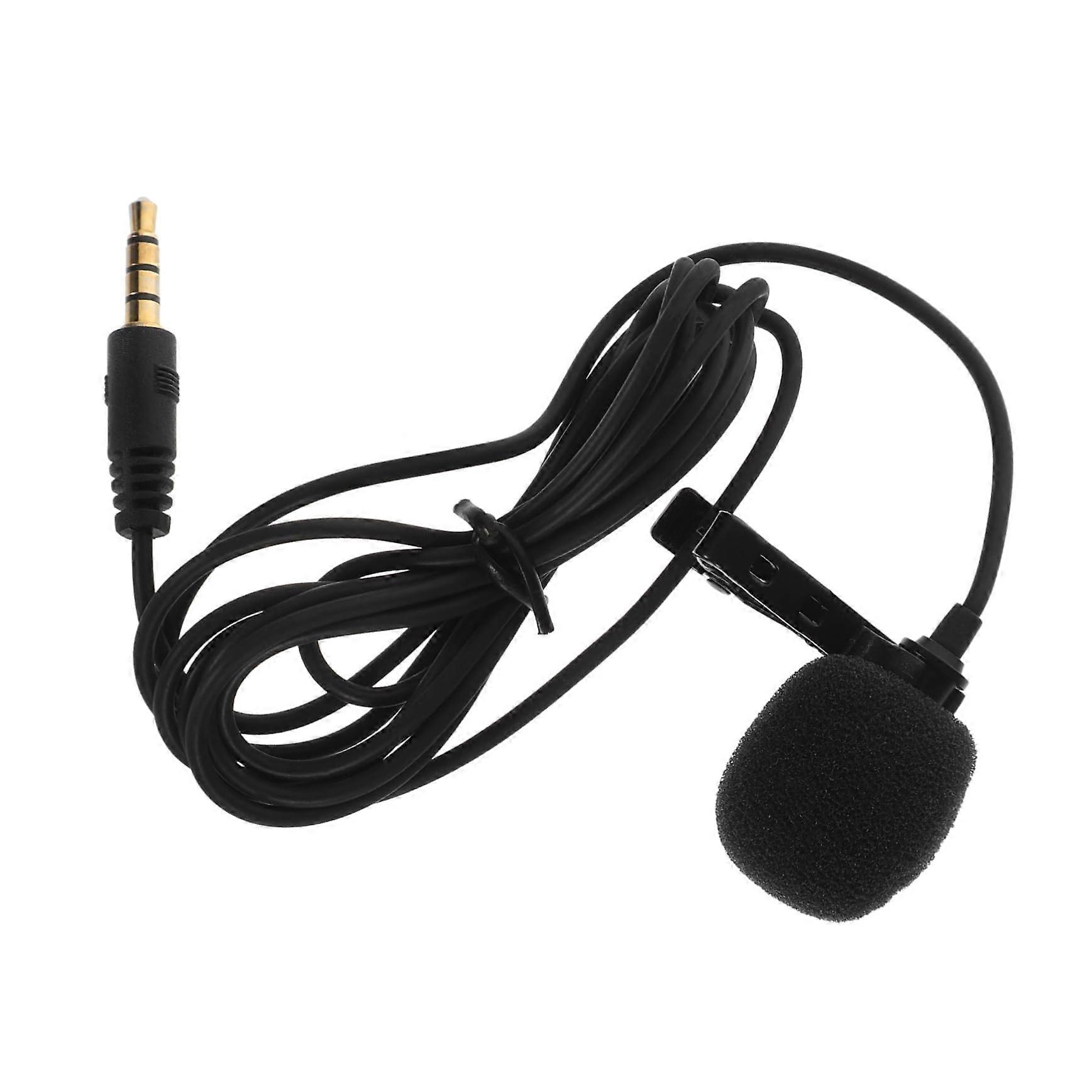 Lavalier Microphone Omnidirectional Lapel Mic with 3.5mm Cable for Mobile Phone PC Interviews Podcasts Vlogs