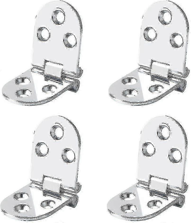 Folding Table Hinges, Folding Connector, Furniture Fitting, Can Fold 180 Degrees (4 pieces, Silver)