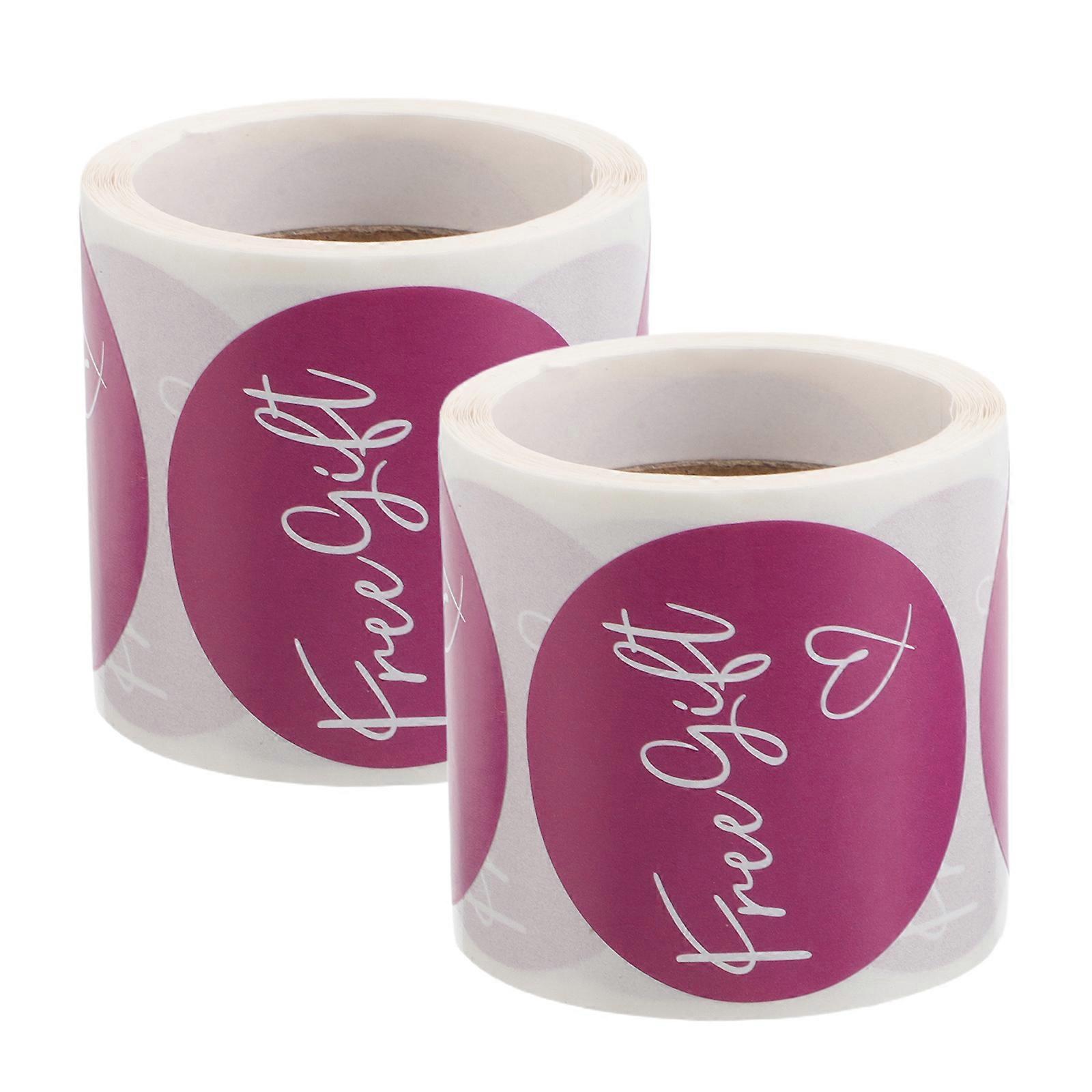 2 Rolls Stickers Self Adhesive Labels for Packing, Holiday Presents, Wrapping, Party Favors, Business Giveaways