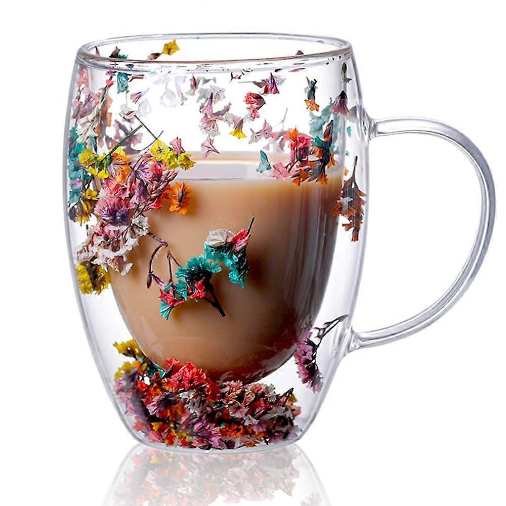 Double Walled Glasses With Handle Keeps Drinks Hot Longer Latte Macchiato Cappuccino Coffee Tea Clear Borosilicate Glass