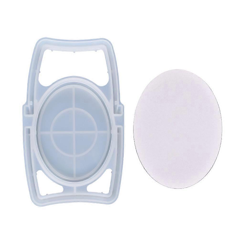 Desktop Mirror Mold for DIY Use Silicone and Acrylic Reusable White 1 Set