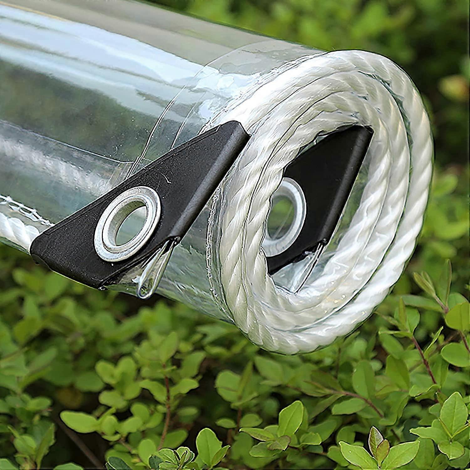 Waterproof transparent cover tarp, durable, rainproof, for outdoor, camping (80x670cm)