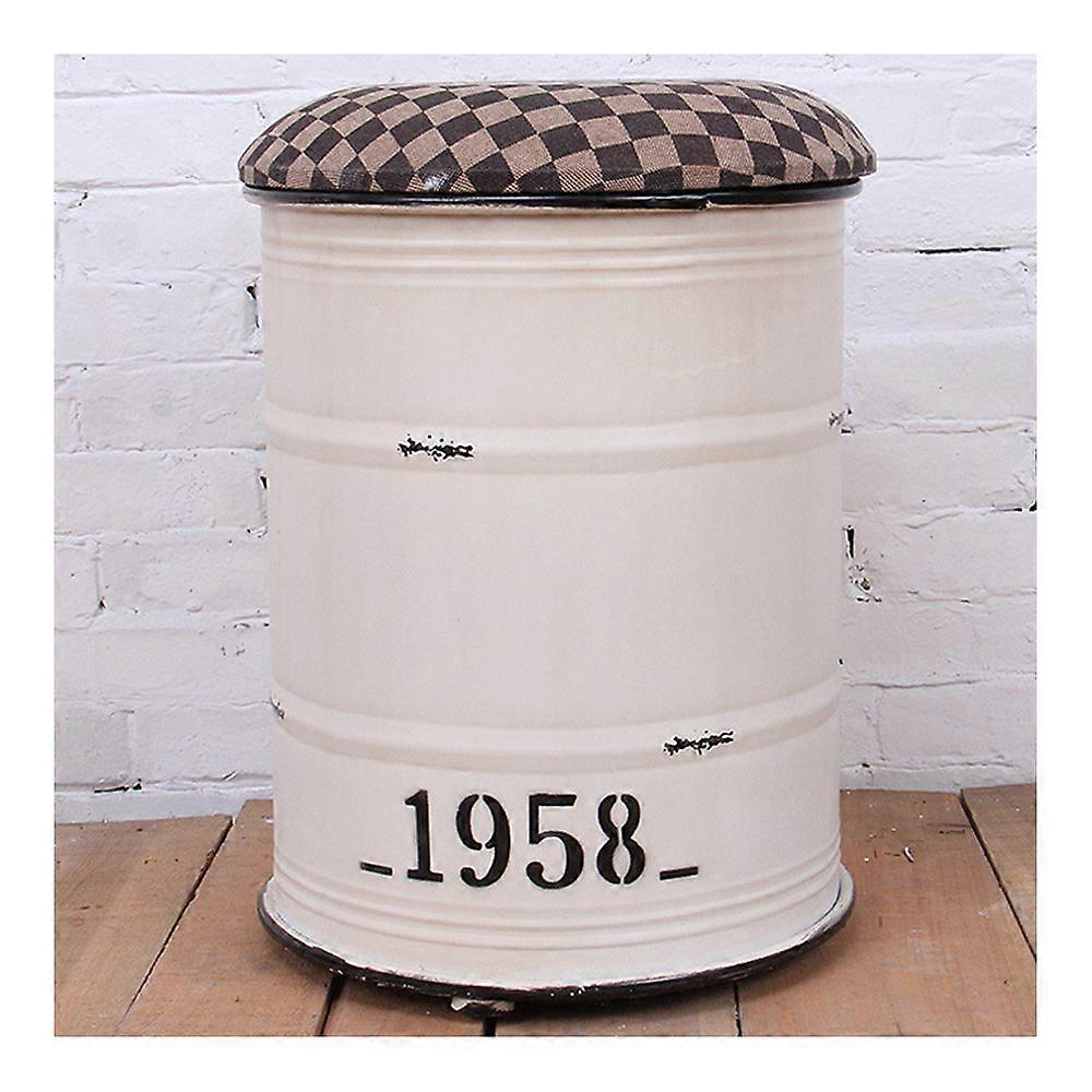 Creative Bucket Iron Chair Big Capacity Storage Stool