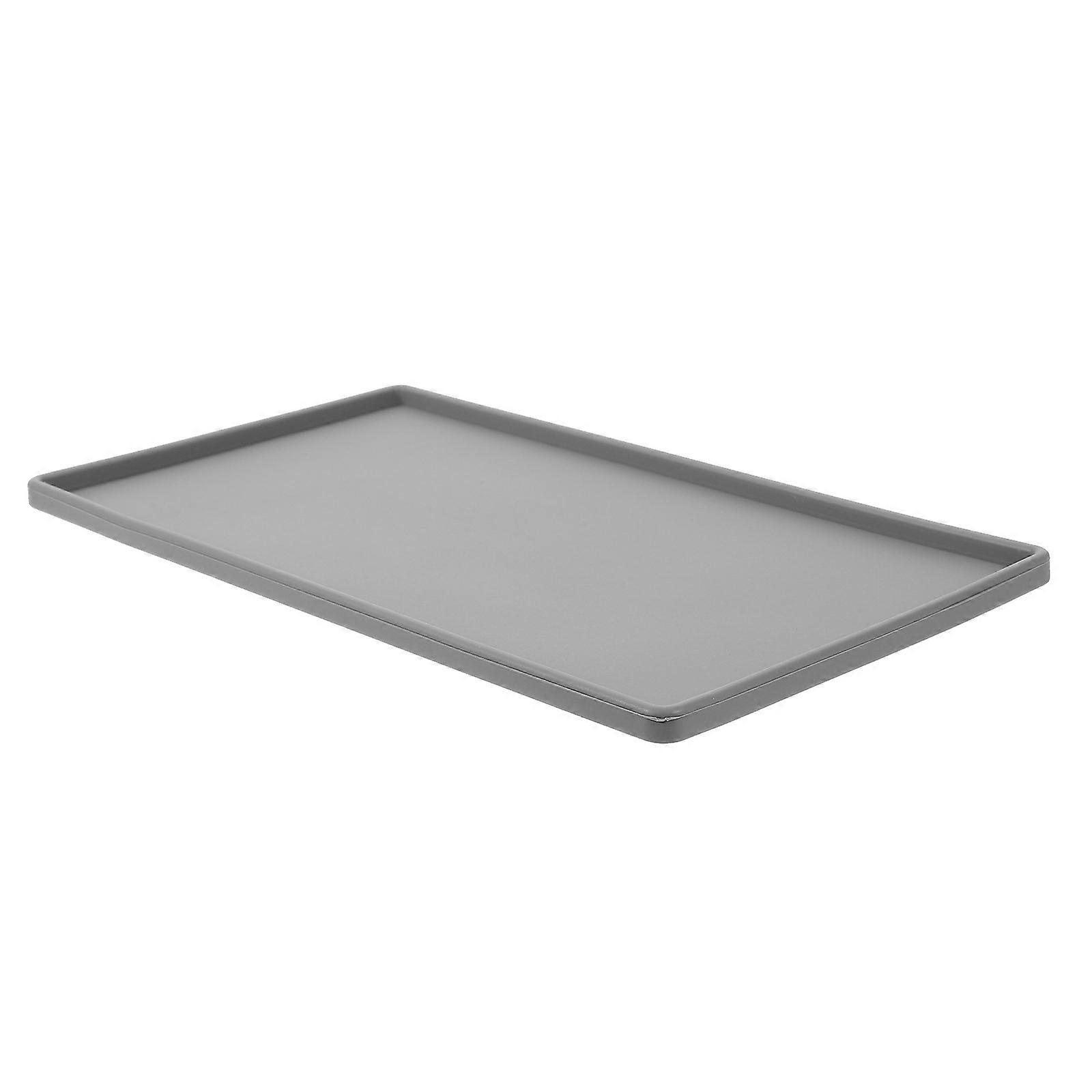 Silicone Storage Tray for Fridge Non Slip Storage Plate Coffee Serving Tray