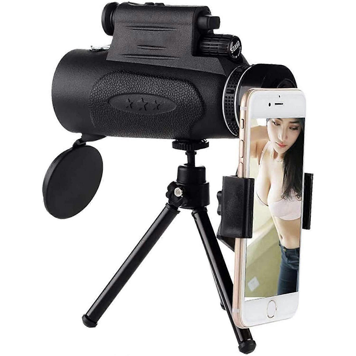 Powerful Monocular Telescope with 100X90 Zoom, Long Range 8000M HD Optics for Smartphones, MilitaryGrade Spyglass for Hunting and Riflescope Use