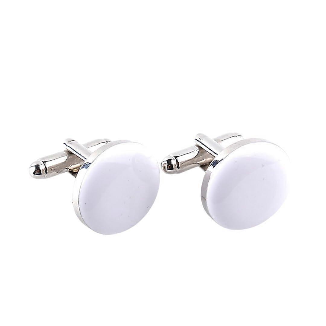 Cufflinks for Men, 1 Pair Round Solid Color Men's Cufflinks, French Suit Shirt Sleeve Buttons