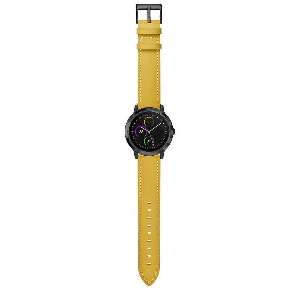 Replacement Watch Band Strap Compatible for Garmin 3 HR Breathable Yellow 4.7×0.8×0.1in Adults 1Pcs