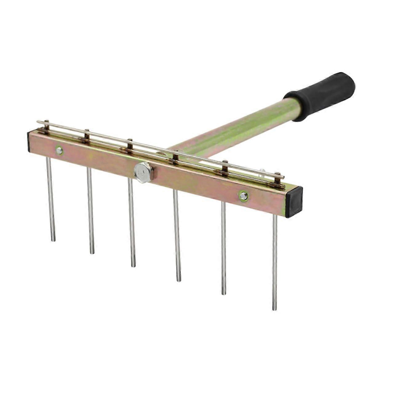 Soot Scraper Tile Tool for Floor Tiles - Peel and Stick Leveler, Iron Rake for Ceramic Tile Installation, Golden Finish