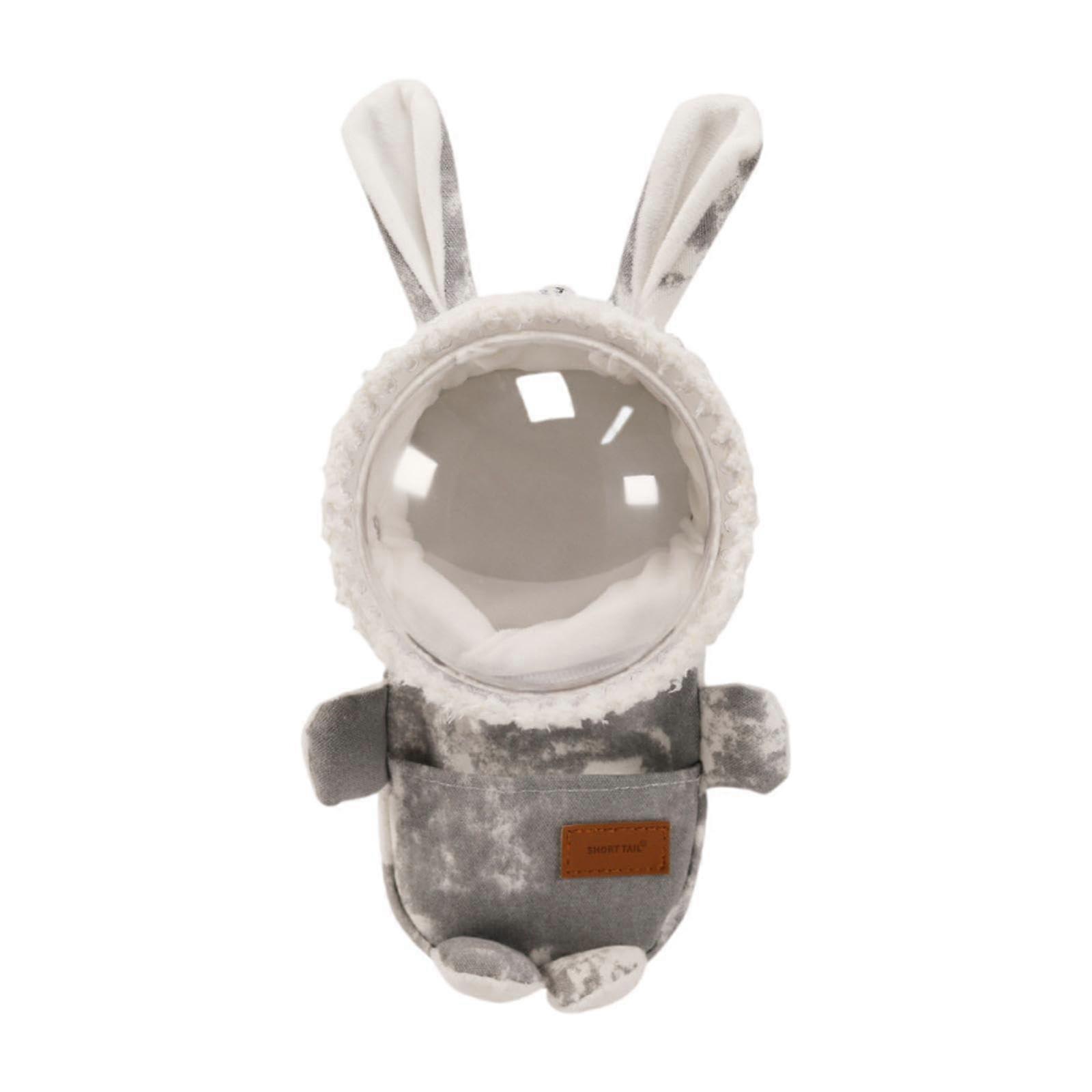 Hamster Backpack for Small Pets, Portable Transport Solution for Guinea Pigs, Gray