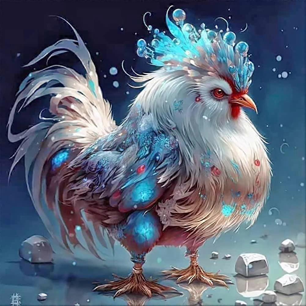 Chinese Zodiac Drawing Embroidery Full Round Drill DIY Resin Canvas Art Kit for Adults Kids Beginners Home Decoration