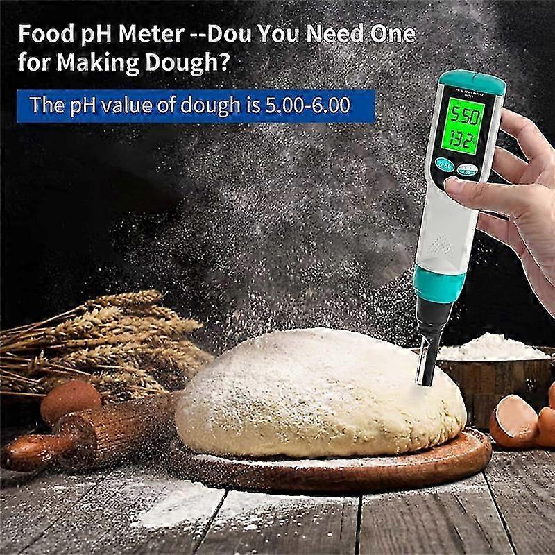 PH Meter with ATC Food PH Tester, Waterproof Digital Food PH Meter with ...