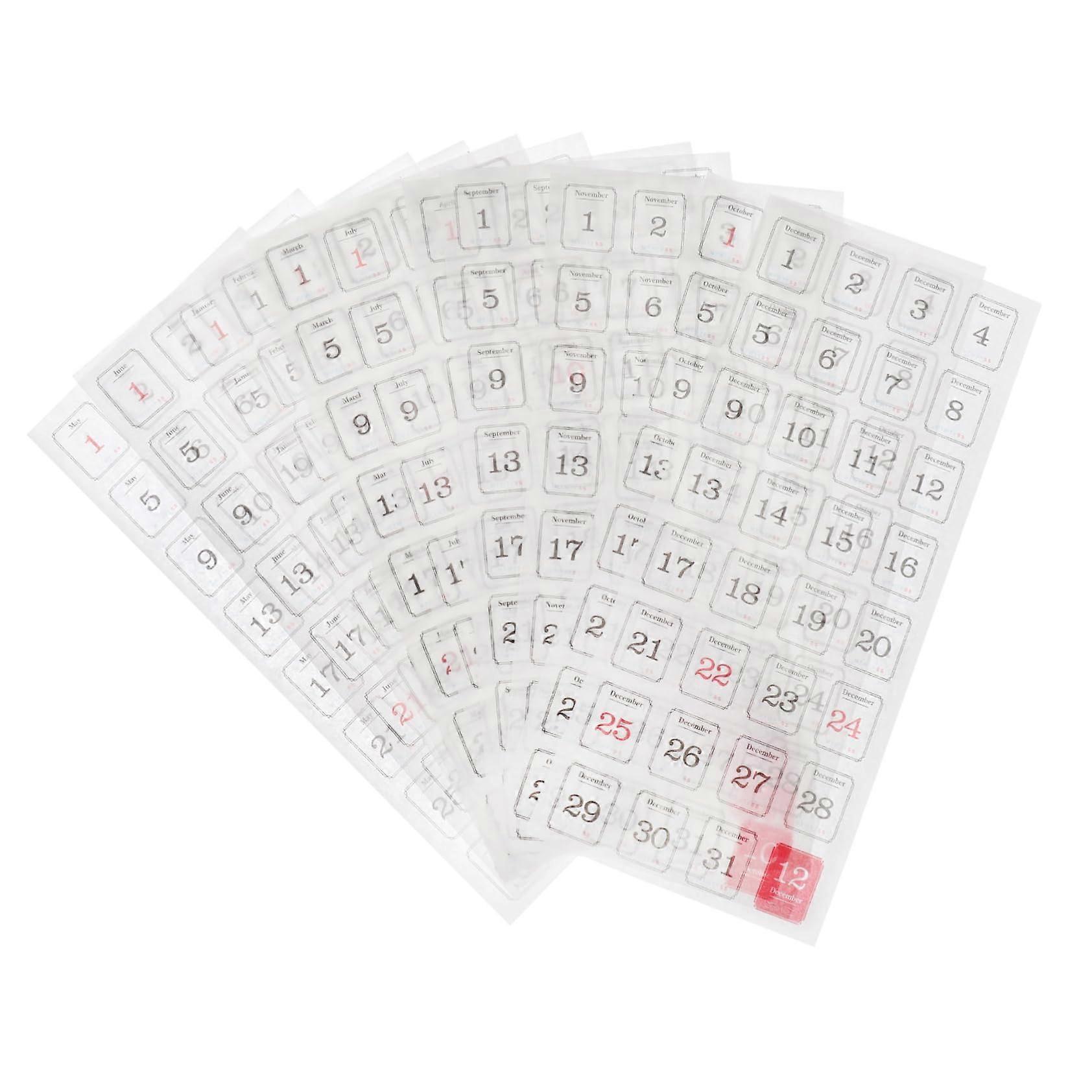 Monthly Calendar Tabs SelfAdhesive Stickers Japanese Paper Earth Colours
