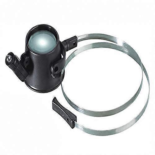 Head Mounted Repair Magnifier 15x Magnification Optical Lens 50mm Adjustable Headband for Precision Tasks